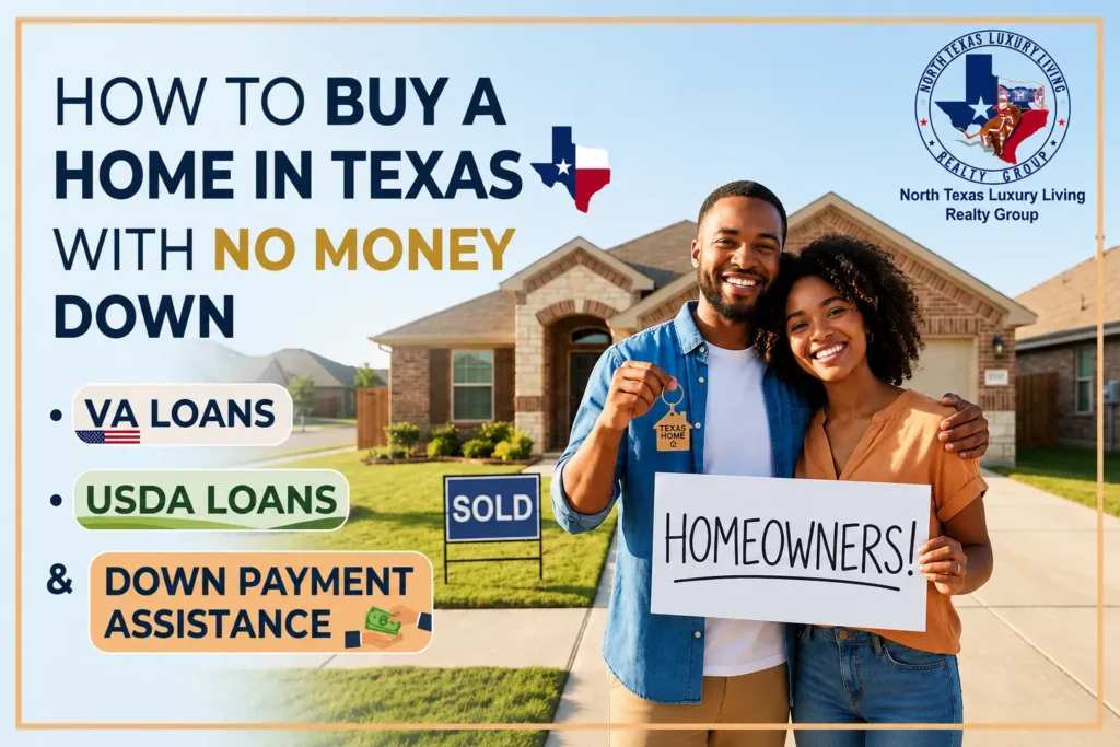 How to buy a home in texas with no money down
